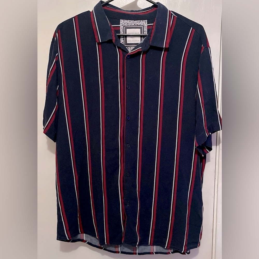 Cactus Man Ricky Singh XL Short Sleeve Button Up Viscose Shirt